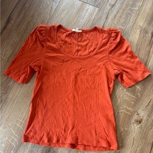 Madewell Women's Short Sleeve Orange Tee
